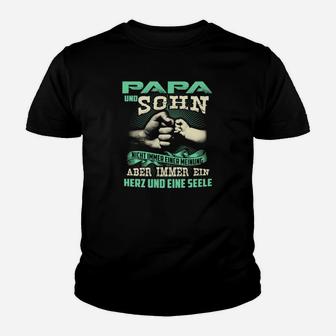 Papa und Sohn Verbundenheit Kinder Tshirt, Herz & Seele Design - Seseable