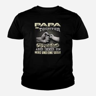 Papa und Tochter Herz & Seele Verbundenheit Kinder Tshirt - Seseable