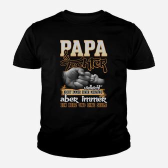 Papa und Tochter Stärke Liebe Motiv Kinder Tshirt, Familienbindung Tee - Seseable