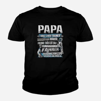 Papa Vorbild Und Immer Da Vatertag Kinder T-Shirt - Seseable