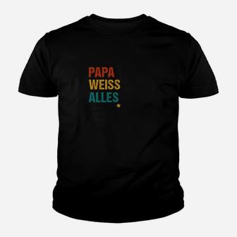 Papa Weiß Alles Schwarzes Herren Kinder Tshirt in Bunten Buchstaben, Lustiges Kinder Tshirt - Seseable