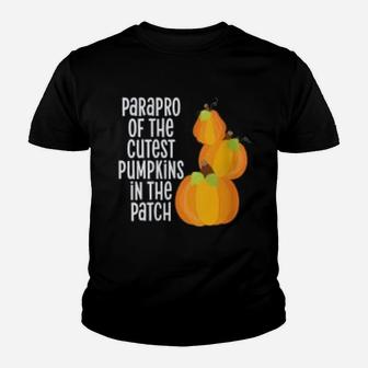 Paraprofessional Cutest Pumpkins Halloween Fall Autumn Kid T-Shirt - Seseable