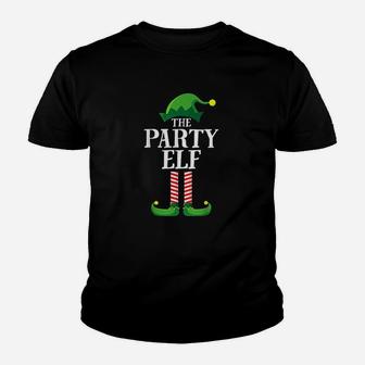 Party Elf Matching Family Group Christmas Party Kid T-Shirt | Seseable CA