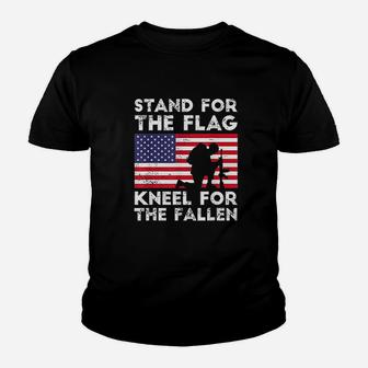 Patriotic Military Veteran American Flag Stand For Kid T-Shirt | Seseable CA