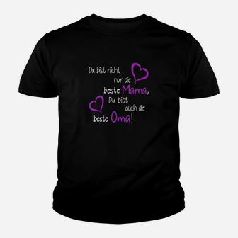 Personalisiertes Damen-Kinder Tshirt Beste Mama & Oma, Einzigartiges Design - Seseable