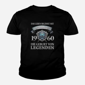 Personalisiertes Geburtsjahr Kinder Tshirt Legenden 1960, Vintage Emblem Design - Seseable