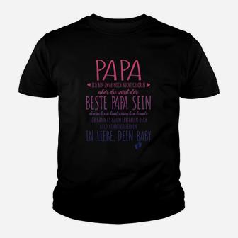 Personalisiertes Kinder Tshirt Bester Papa, liebevolle Nachricht vom Baby - Seseable