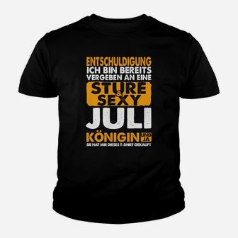 Personalisiertes Kinder Tshirt für Juli-Geburtstag, Sexy Juli Königin Motiv - Seseable
