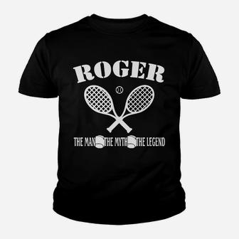 Personalisiertes Roger Tennis Kinder Tshirt – Mann, Mythos, Legende - Seseable