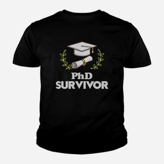Phd Graduation Shirt Phd Survivor Doctor Gift Kid T-Shirt - Seseable