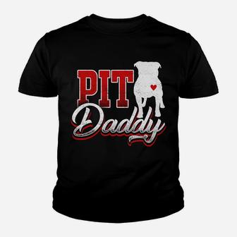 Pit Bull Dog Funny Pit Daddy Gift For Dog Lover Kid T-Shirt - Seseable