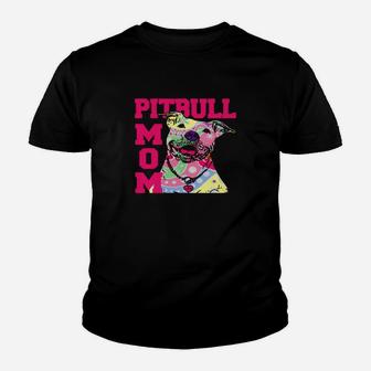 Pit Bull Mom Pitbull Dog Mom Mothers Day Idea Kid T-Shirt - Seseable