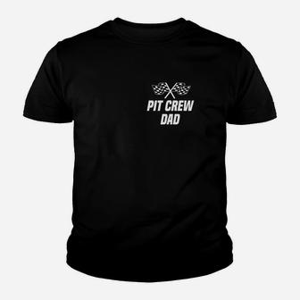 Pit Crew Dad Hosting Race Car Birthday Parties Kid T-Shirt - Seseable