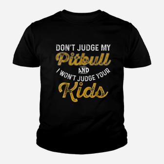 Pitbull Parents And Dog Moms And Dads Kid T-Shirt - Seseable