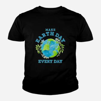 Planet Earth Day Every Day Climate Change Environmentalist Kid T-Shirt - Seseable