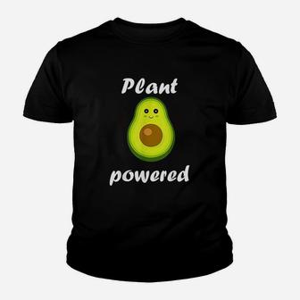 Plant Powered Avocado Vegan Vegetarian Gift Kid T-Shirt - Seseable