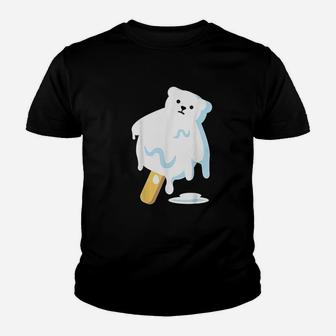 Polar Bear Ice Popsicle Melt Earth Day Teacher Kid T-Shirt - Seseable
