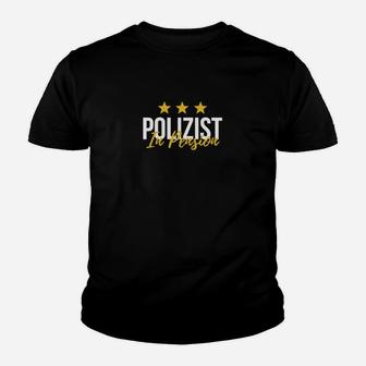 Polizist In Person Schwarzes Kinder Tshirt mit Sternenmotiv - Seseable