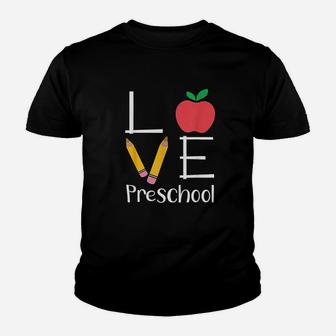 Preschool Teacher Love Preschool Gift Kid T-Shirt - Seseable