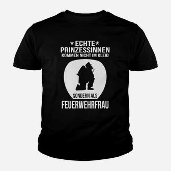 Prinzessin Feuerwehr Frau Kinder T-Shirt - Seseable