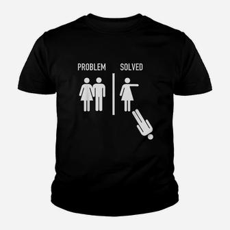 Problem Is Solved Funny Marriage Versus Divorce Kid T-Shirt - Seseable