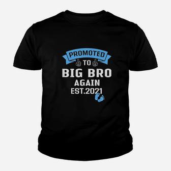 Promoted To Big Brother Again 2021 Older Brothers Gift Kid T-Shirt - Seseable