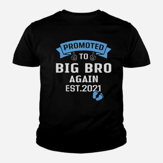 Promoted To Big Brother Again 2021 Older Brothers Gift Youth T-shirt - Seseable
