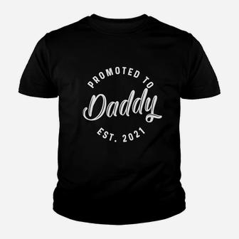 Promoted To Daddy 2021 Funny New Baby Family Graphic Kid T-Shirt - Seseable
