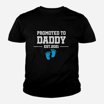 Promoted To Daddy 2021 Soon To Be Dad Husband Gift Kid T-Shirt - Seseable