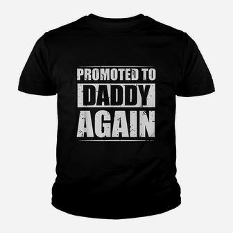 Promoted To Daddy Again 2021 Soon To Be Dad Kid T-Shirt - Seseable