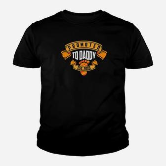 Promoted To Daddy Est 2018 Shirt Cute Future New Dad Gift Kid T-Shirt - Seseable