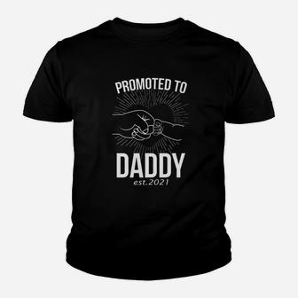 Promoted To Daddy Est 2021 Est New Dad Baby Kid T-Shirt - Seseable