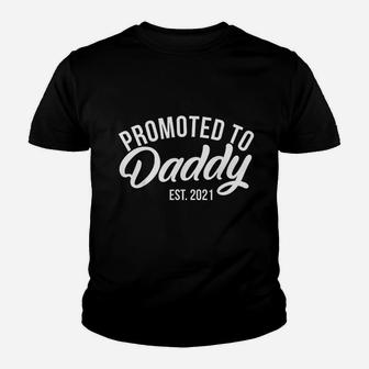 Promoted To Daddy Est 2021 Future Daddy Expecting Dads Gift Kid T-Shirt - Seseable