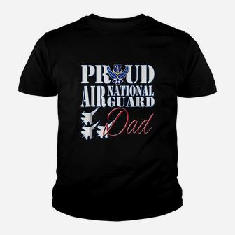 Proud Air National Guard Dad Air Force Fathers Day Kid T-Shirt - Seseable