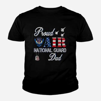Proud Air National Guard Dad Air Force Veterans Day Kid T-Shirt - Seseable