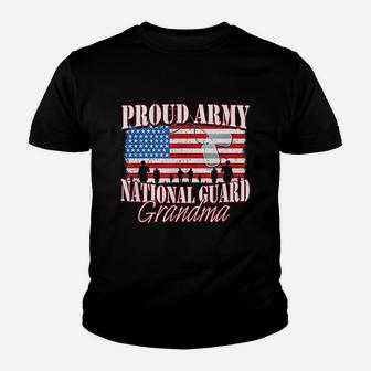 Proud Army National Guard Grandma Grandparents Day Kid T-Shirt - Seseable