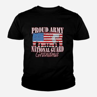 Proud Army National Guard Grandma Grandparents Day Kid T-Shirt - Seseable
