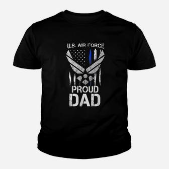 Proud Dad Us Air Force Stars Air Force Family Party Gift Kid T-Shirt - Seseable