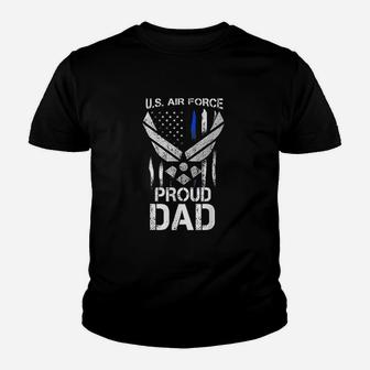 Proud Dad Us Air Force Stars Air Force Family Party Gift Kid T-Shirt - Seseable