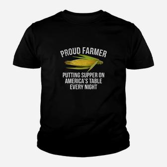 Proud Farmer Putting Supper On America S Table Farm Shirt Kid T-Shirt - Seseable