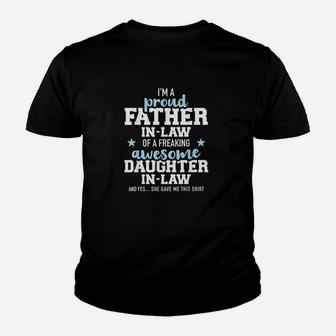 Proud Father In Law Of A Freaking Awesome Kid T-Shirt - Seseable