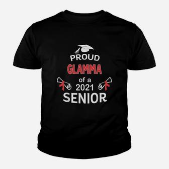 Proud Glamma Of A 2021 Senior Graduation 2021 Awesome Family Proud Gift Kid T-Shirt - Seseable