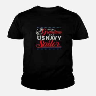 Proud Grandma Of A Us Navy Sailor Kid T-Shirt - Seseable
