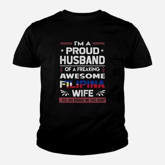 Proud Husband Filipina Wife Kid T-Shirt - Seseable