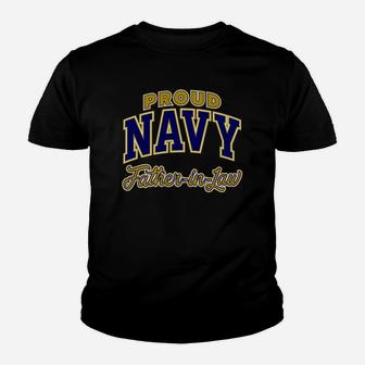 Proud Navy Fatherinlaw Shirt For Men Kid T-Shirt - Seseable