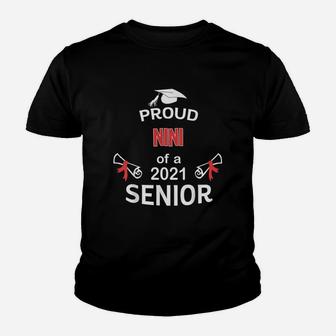 Proud Nini Of A 2021 Senior Graduation 2021 Awesome Family Proud Gift Kid T-Shirt - Seseable