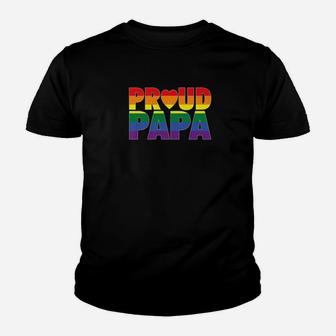 Proud Papa Lgbt Parent Gay Pride Fathers Day Premium Kid T-Shirt - Seseable