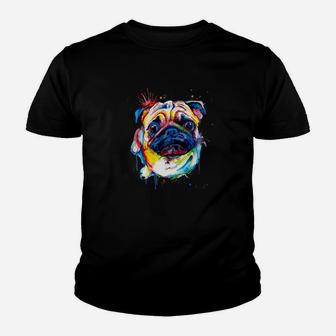 Pug Gift Pug Artistic Funny Dog Breed Kid Kid T-Shirt - Seseable