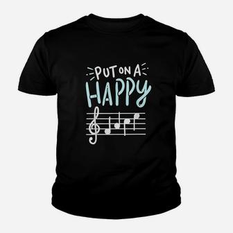 Put On A Happy Face Music Funny Music Teacher Kid T-Shirt - Seseable