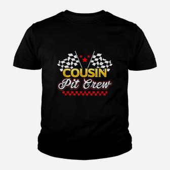 Race Car Birthday Party Racing Family Cousin Pit Crew Kid T-Shirt - Seseable